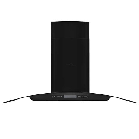 Wandafzuigkap 756 m&sup3;/u 90 cm roestvrij staal zwart 2