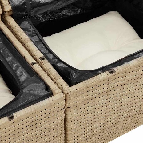 Bankstel 4 st poly rattan 7