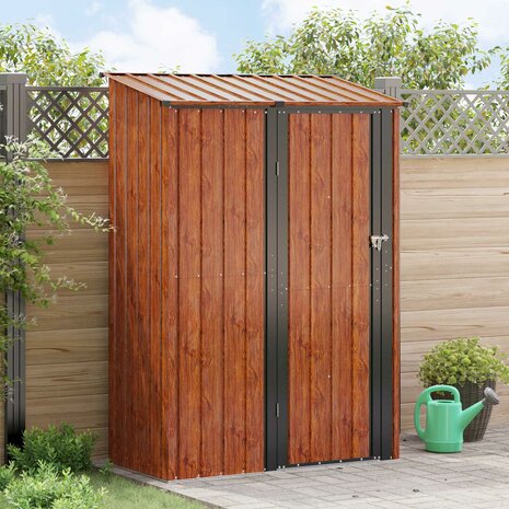 Tuinhuisjes Bruin 140,5 x 74 x 200 cm Metaal 1