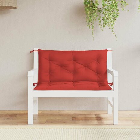 Tuinbankkussen 100x(50+50)x7 cm oxford stof rood 3