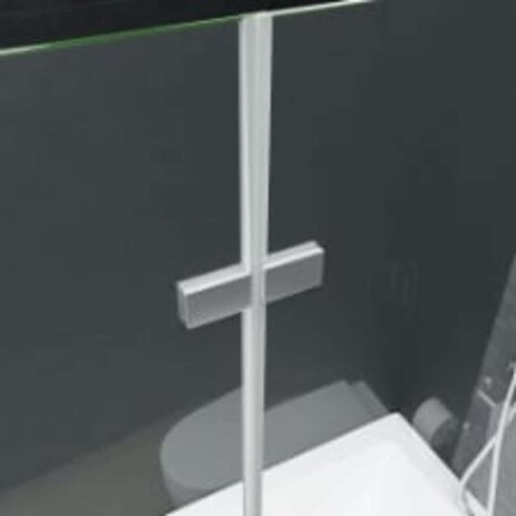 Douchewand inklapbaar 2 panelen 95x140 cm ESG 6