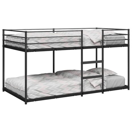 Stapelbed zonder matras 100x200 cm staal zwart 1
