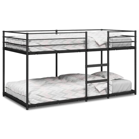 Stapelbed zonder matras 100x200 cm staal zwart 2