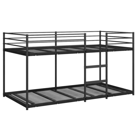 Stapelbed zonder matras 100x200 cm staal zwart 4