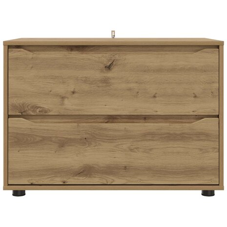 Opbergkast 80 x 48 x 57 cm Bewerkt hout Artisan Eiken 8
