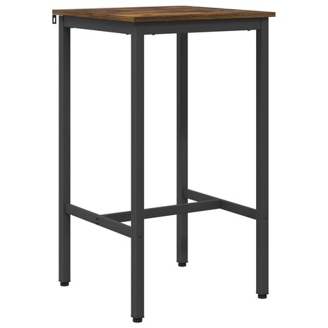 Bartafel 52 x 52 x 90 cm Bewerkt hout Gerookt eiken Rechthoekig 2