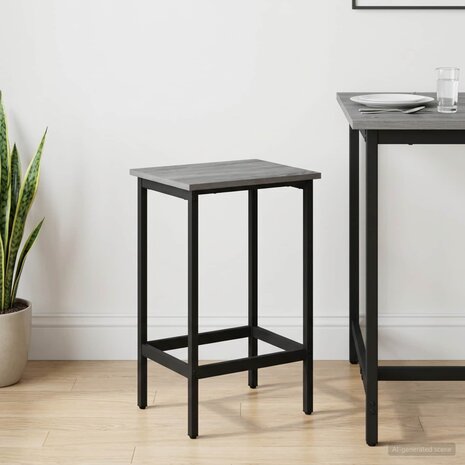 Barkruk Grijs Sonoma 40 x 32 x 64 cm Bewerkt hout 1