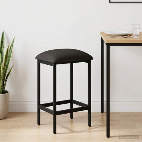 Barkruk Donkergrijs 40 x 32 x 64 cm Bewerkt hout 1