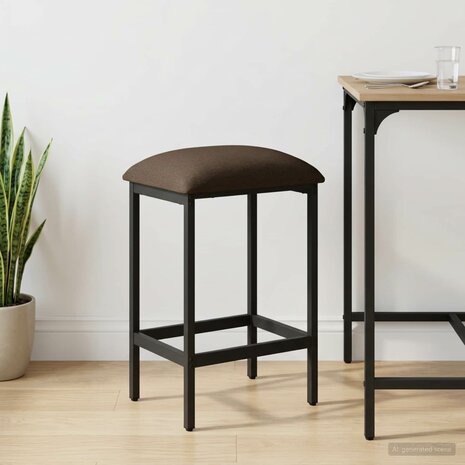 Barkruk Taupe 40 x 32 x 64 cm Bewerkt hout 1