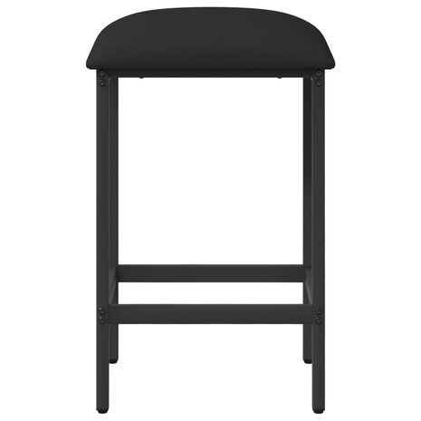 Barkruk Zwart 40 x 32 x 74 cm Bewerkt hout 3