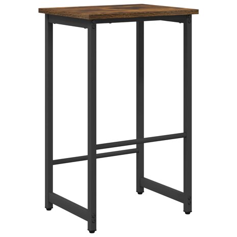 Barkruk Gerookt eiken 40 x 32 x 64 cm Bewerkt hout 2