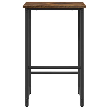 Barkruk Gerookt eiken 40 x 32 x 64 cm Bewerkt hout 3