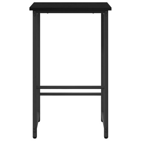 Barkruk Zwart eiken 40 x 32 x 74 cm Bewerkt hout 3