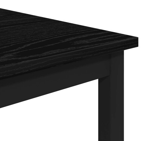 Barkruk 2 st Zwart eiken 40 x 32 x 74 cm Bewerkt hout 4