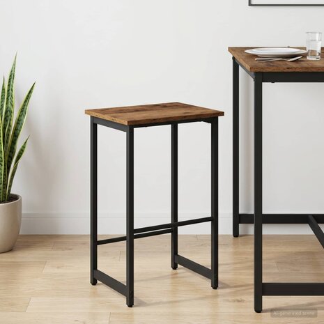 Barkruk Oud hout 40 x 32 x 74 cm Bewerkt hout 1