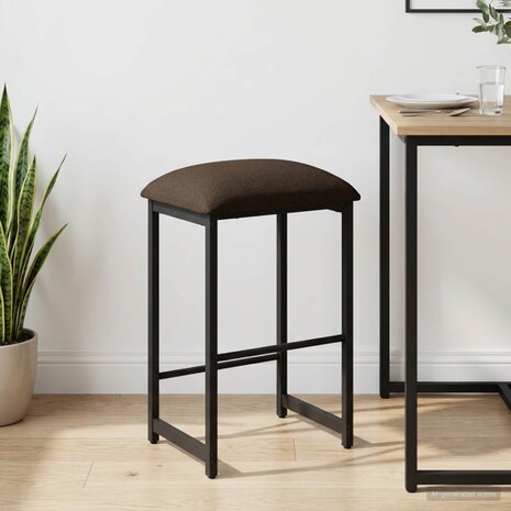 Barkruk Taupe 40 x 32 x 64 cm Bewerkt hout 1