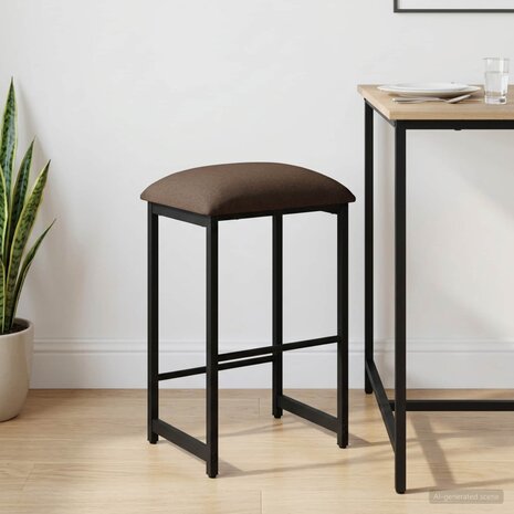 Barkruk Taupe 40 x 32 x 74 cm Bewerkt hout 1
