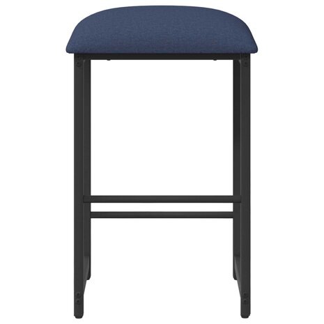 Barkruk Blauw 40 x 32 x 74 cm Bewerkt hout 3