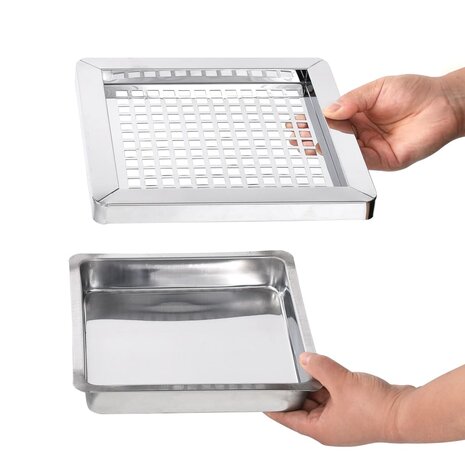 Asbak/prullenbak Hotel 45 L staal zwart 6