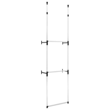 Kledingkastsysteem met stangen telescopisch aluminium 2