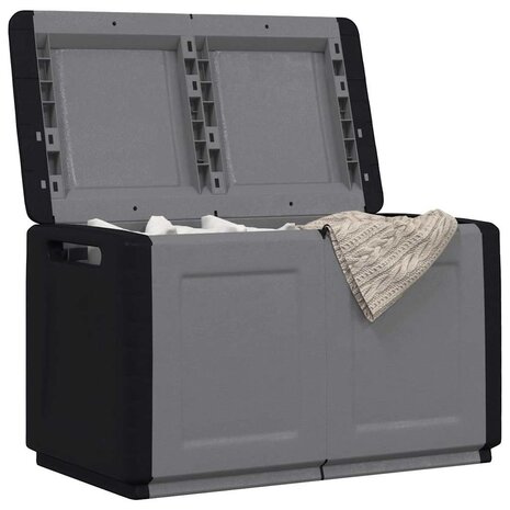 Tuinbox 230 L 96x53x57 cm donkergrijs en zwart 3