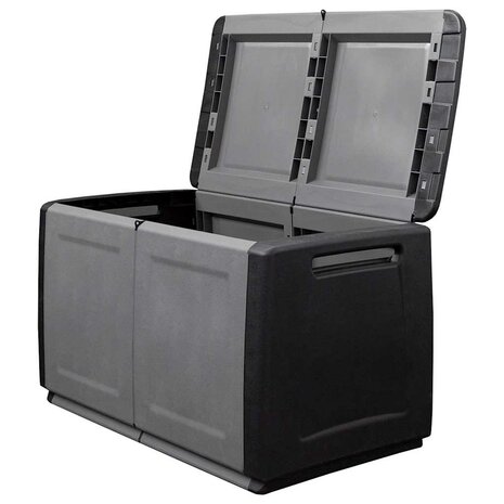 Tuinbox 230 L 96x53x57 cm donkergrijs en zwart 5