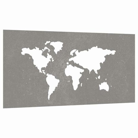 Wanddecoratie tuin wereldkaartontwerp 105x55 cm cortenstaal 3