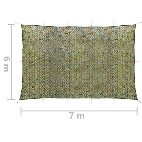 Camouflagenet met opbergtas 6x7 m groen 5