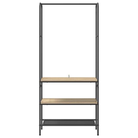 Kledingrek Sonoma Eiken 77 x 30 x 171 cm Bewerkt hout 5