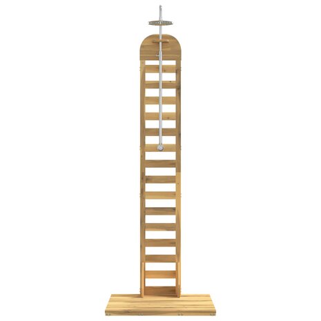 Buitendouche 225 cm Massief acaciahout en roestvrij staal Wit 3