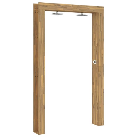 Buitendouche 226 cm Massief acaciahout en roestvrij staal Wit 2