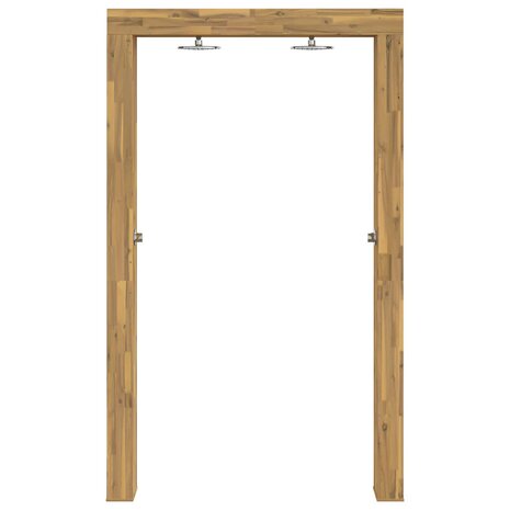 Buitendouche 226 cm Massief acaciahout en roestvrij staal Wit 3