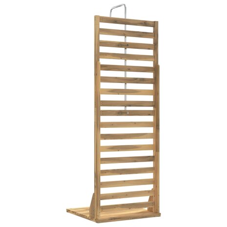 Buitendouche 205,5 cm Massief acaciahout en roestvrij staal Wit 5