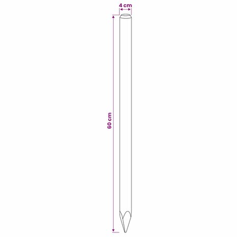 Schuttingpalen 15 st Groen 60 cm Massief grenenhout 5