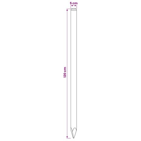 Schuttingpalen 15 st Groen 120 cm Massief grenenhout 5