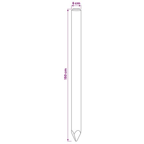 Schuttingpalen 6 st Groen 150 cm Massief grenenhout 5