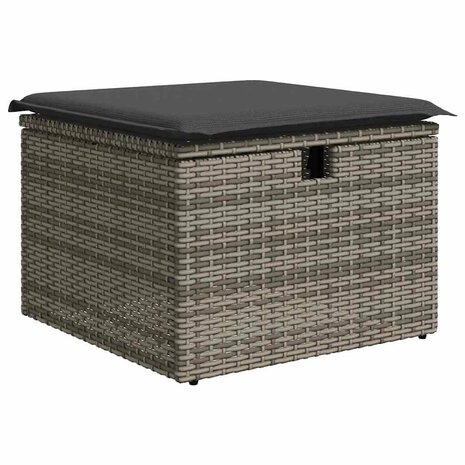 Bankstel 4 st Grijs poly rattan 6