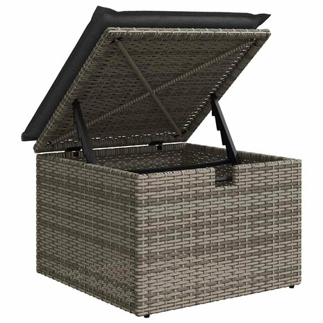 Bankstel 4 st Grijs poly rattan 8