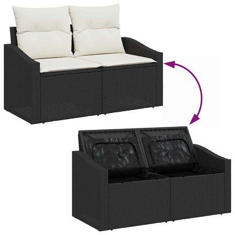 Bankstel 4 st poly rattan 9