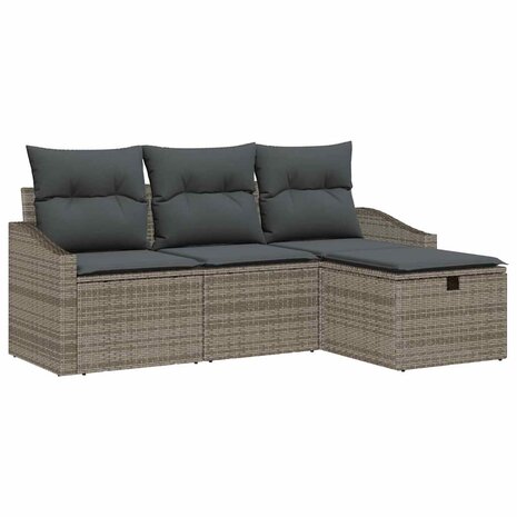 Bankstel 4 st poly rattan 2