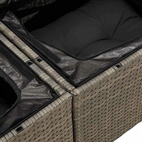 Bankstel 4 st poly rattan 7