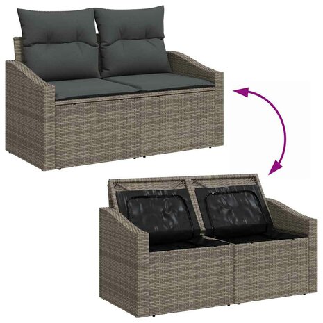 Bankstel 4 st poly rattan 9