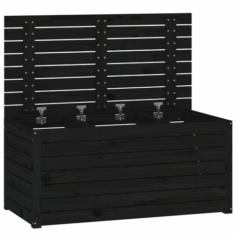 Tuinbox 101x50,5x46,5 cm massief grenenhout zwart 5