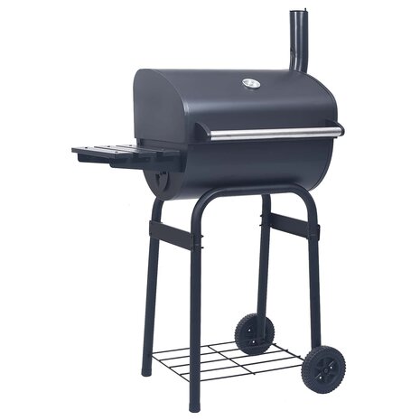 Houtskoolbarbecue 75 x 48 x 120 cm zilver 3