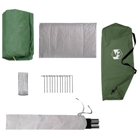 Backpacking Tent 2-persoons Groen 185T Polyester met PU Coating 9