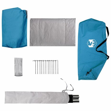 Backpacking Tent 2-persoons Blauw 185T Polyester met PU Coating 9