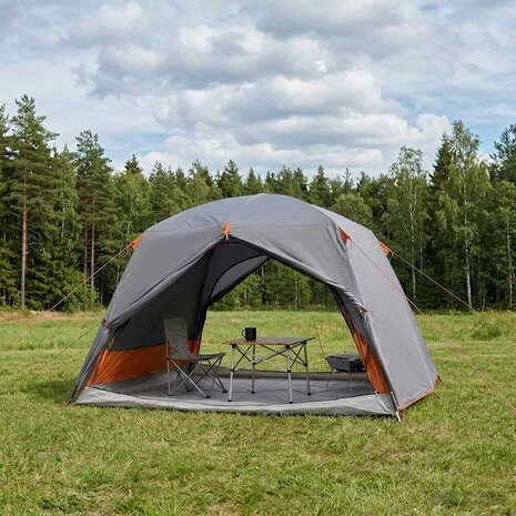 Backpacking Tent 2-persoons Grijs en Oranje 1