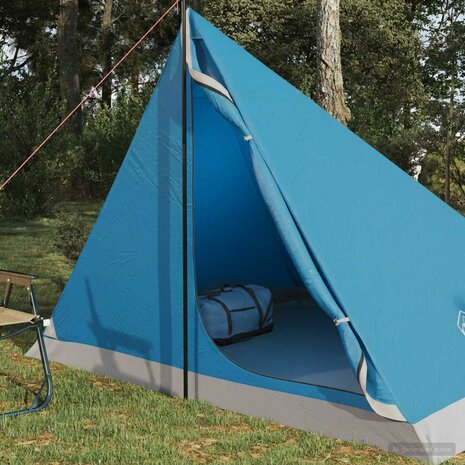 Backpacking Tent 4-persoons Blauw 185T Polyester met PU Coating 3