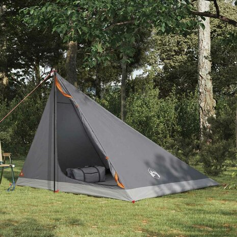 Backpacking Tent 4-persoons Grijs en Oranje 1