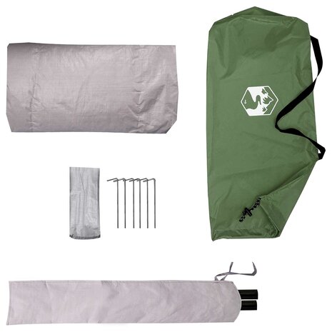 Backpacking Tent 2-persoons Groen 185T Polyester met PU Coating 9